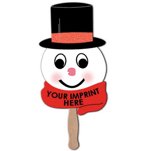 ZLC23151 Top Hat Snowman on Stick With Custom Imprint